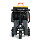 FeatherChair Ezfold Lightweight Electric Power Folding Scooter, Black and Orange