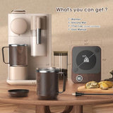 Coffee Mug Warmer & Mug Set for Desk, Electric Coffee Cup Warmer with 16oz Heated Mug, Smart Coffee Heater with Auto Shut Off for Office/Home, Christmas/Birthday/Coffee Gifts for Men & Women,Black