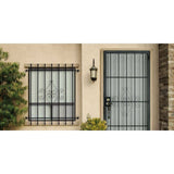 Unique Home Designs 36 in. x 80 in. SU Casa Black Surface Mount Outswing Steel Security Door with Expanded Metal Screen