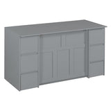 Twin Size Murphy Beds with Charging Station and Storage Drawers, Wood Cabinet Bed Frame, Wall Bed with Outlet & USB Ports for Home Office Studio, White